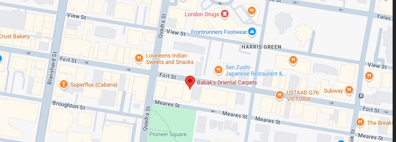 Map: Babak’s Oriental Carpets, 919 Fort Street, Victoria