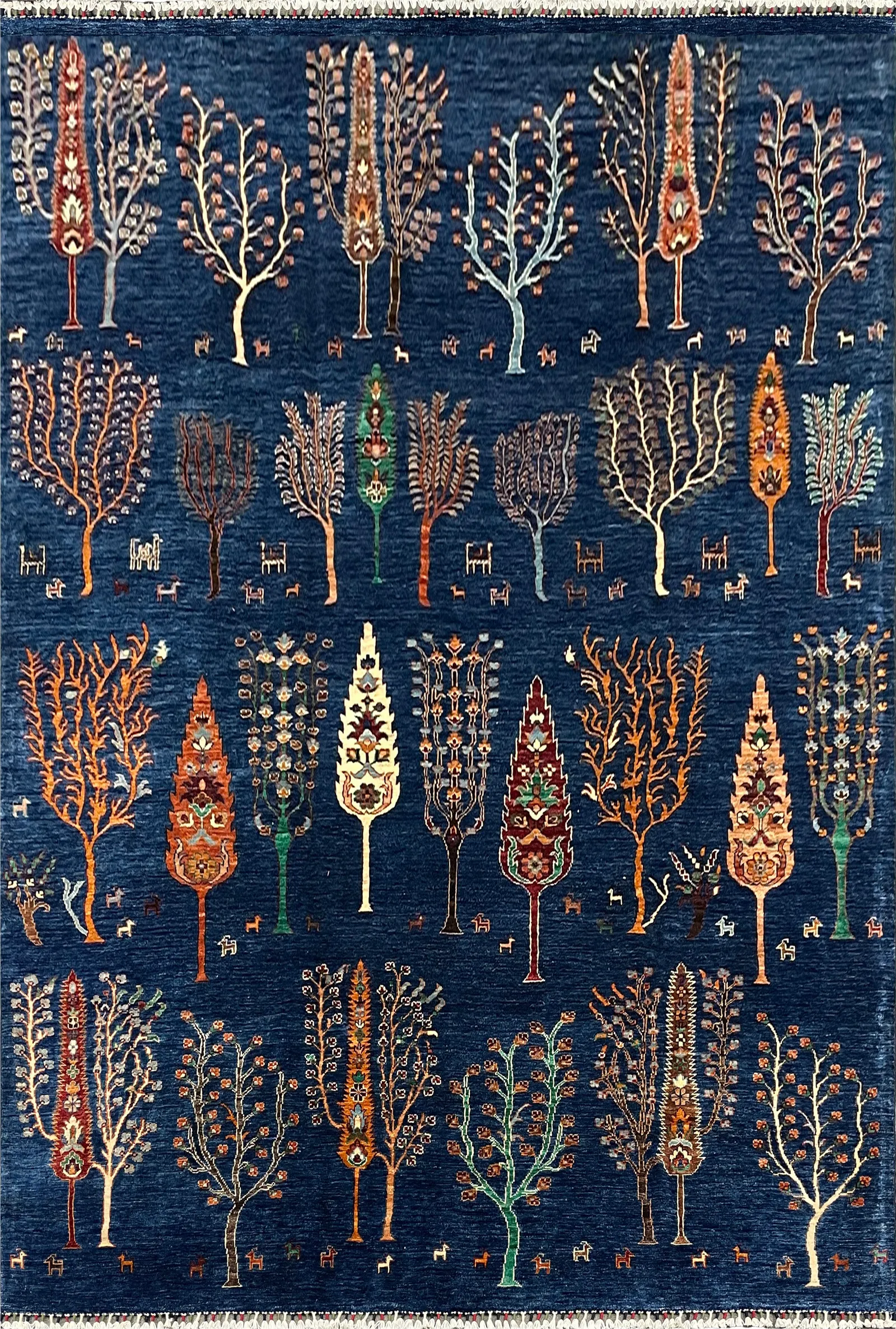 27813-Chobi Ziegler Handmade/Hand-knotted Afghan Rug/Carpet Tribal/Nomadic Authentic/ Size: 9'7" x 6'8" / 292cm x 203cm – photo 1