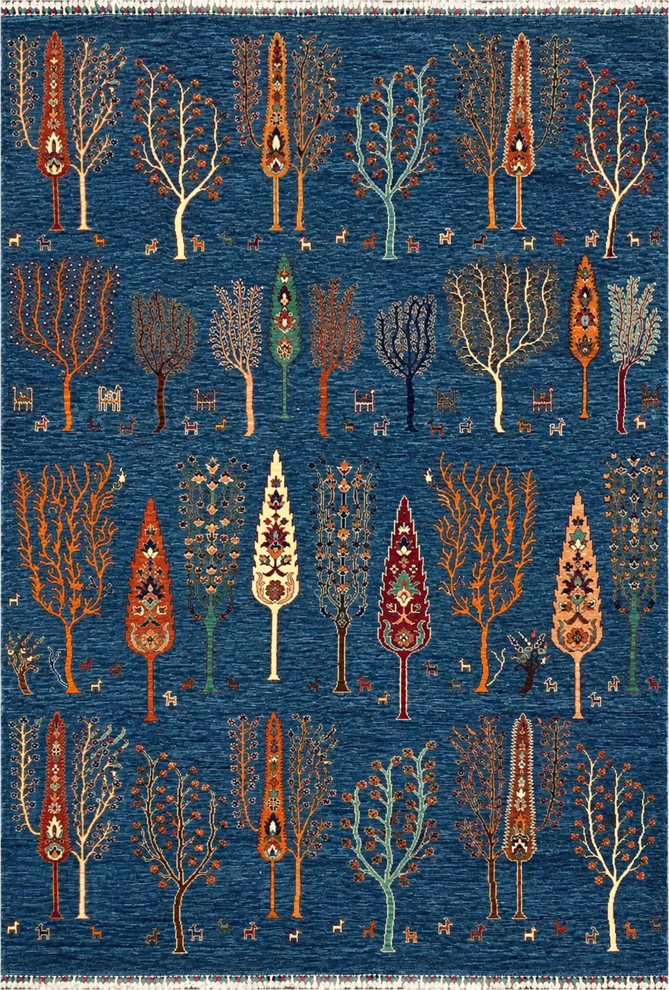 27812-Chobi Ziegler Handmade/Hand-knotted Afghan Rug/Carpet Tribal/Nomadic Authentic/ Size: 9'8" x 6'7" / 295cm x 201cm – photo 1