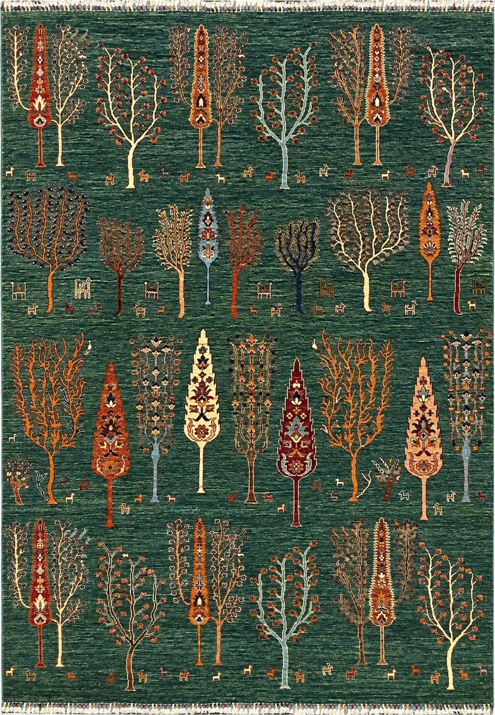 27794-Chobi Ziegler Handmade/Hand-knotted Afghan Rug/Carpet Tribal/Nomadic Authentic/ Size:  9'8" x 6'9" / 295cm x 206cm – photo 1