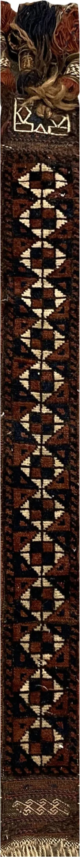 15145-Balutch Tent Band Hand-Knotted/Handmade Persian Rug/Carpet Tribal/Nomadic Authentic/ Size: 3'0" x 4" / 91cm x 10cm – photo 1