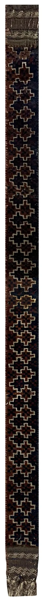 15144-Balutch Tent Band Hand-Knotted/Handmade Persian Rug/Carpet Tribal/Nomadic Authentic/ Size: 4'9" x 4"/ 145cm x 10cm – photo 1