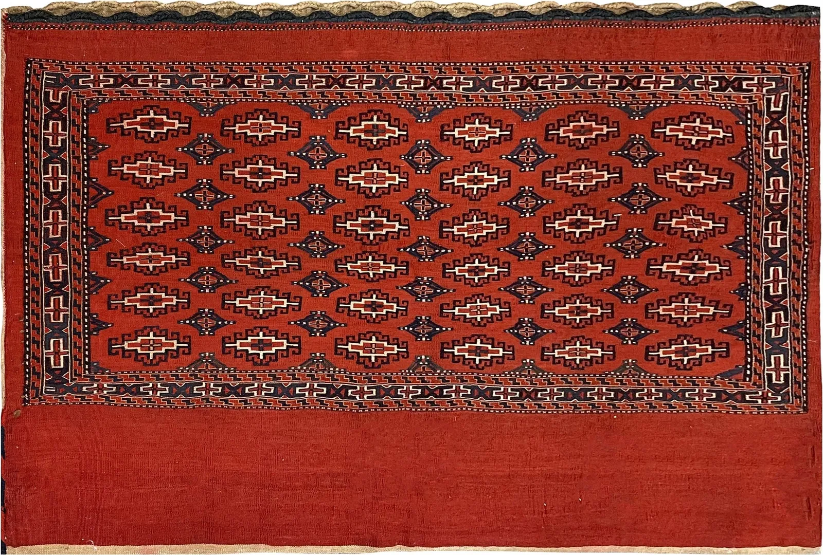 15153-Turkmen Sumac Bag Hand-Knotted/Handmade Persian Rug/Carpet Tribal/Nomadic Authentic/ Size: 4'0" x 2'8"/ 122cm x 81cm – photo 1