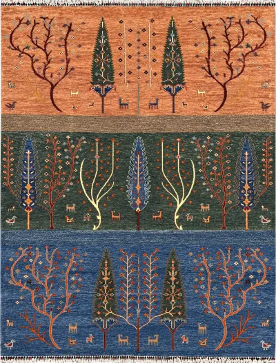 27795-Chobi Ziegler Handmade/Hand-knotted Afghan Rug/Carpet Tribal/Nomadic Authentic/ Size: 9'4" x 6'9" / 285cm x 206cm 9′4″ × 6′9″ · 285 × 206 cm