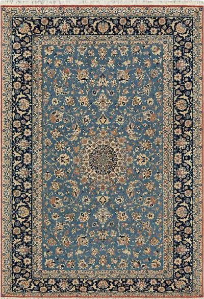 27972- Isfahan Persian Hand-Knotted Authentic/Traditional Carpet/Rug/ Size: 11'6" x 6'9"/351cm x 206cm 11′6″ × 6′9″ · 351 × 206 cm