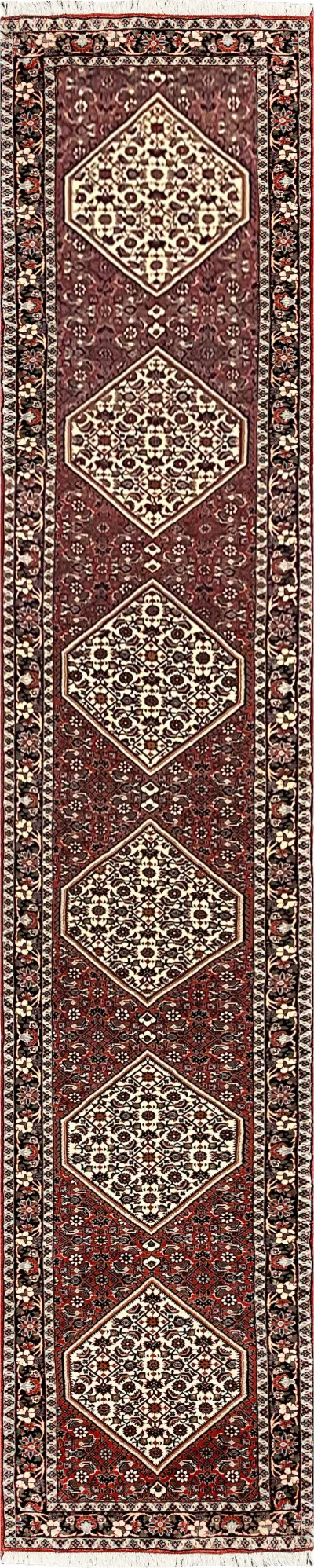 27944-Bidjar Hand-Knotted/Handmade Persian Rug/Carpet Traditional/ Authentic/ Size: 12'8"x 2'6"/386cm x 76cm 12′8″ × 2′6″ · 386 × 76 cm