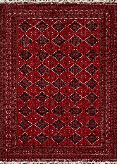 27928 -Royal Khal Mohammad Hand-Knotted/Handmade Afghan Rug/Carpet Traditional Authentic/Size: 13'8" x 9'9" / 417cm x 297cm 13′8″ × 9′9″ · 417 × 297 cm