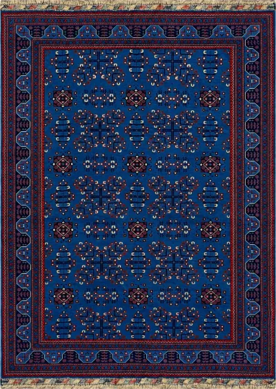 27835-Chobi Ziegler Handmade/Hand-knotted Afghan Rug/Carpet Tribal/Nomadic Authentic/ Size: 9'7" x 6'6" / 292cm x 198cm 9′7″ × 6′6″ · 292 × 198 cm