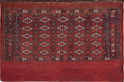 15110-Turkmen Sumac Bag Hand-Knotted/Handmade Persian Rug/Carpet Tribal/Nomadic Authentic/ Size: 3'9" x 2'6"/114cm x 76cm 3′9″ × 2′6″ · 114 × 76 cm